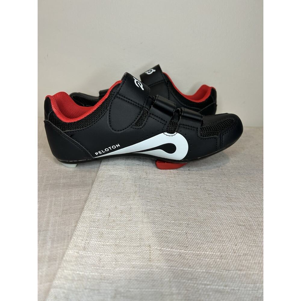 Peloton Cycling Shoes Size 38 EU / 7.5 US Women (Black Red) - Picture 5 of 8
